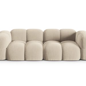 Cosmopolitan Design Bank Loretto 4-zits, flueel lichtbeige – 100x250x6 Cosmopolitan Design Bank Loretto 4-zits, flueel lichtbeige – 100x250x6