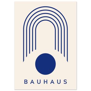 Artfulprints Poster Bauhaus – Blue arches – A4 21×29.7 cm – Blauw Artfulprints Poster Bauhaus – Blue arches – A4 21×29.7 cm – Blauw