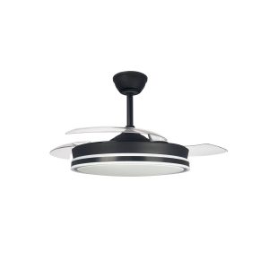CristalRecord plafondventilator Supereco – 1 lichts – 106 x 42 cm – zw CristalRecord plafondventilator Supereco – 1 lichts – 106 x 42 cm – zw
