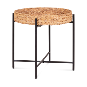 Artichok Imre Ronde Bijzettafel Ø 50 cm – Zwart / Bruin