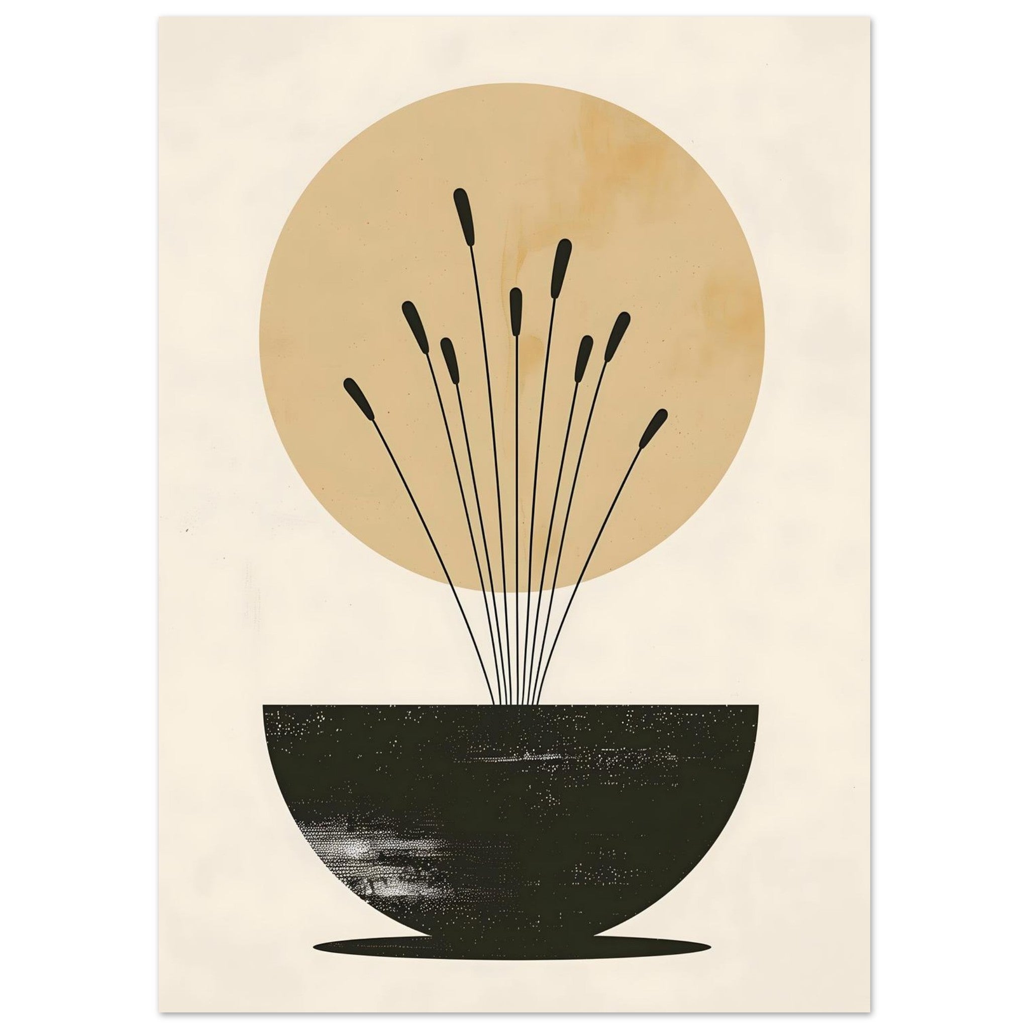 Artfulprints Poster Boho – Sun bowl - 50x70 cm - Meerkleurig