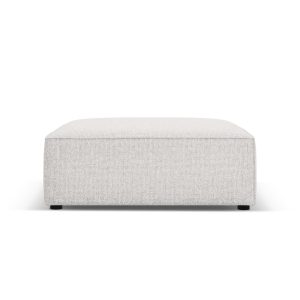 Cosmopolitan Design Poef Arendal chenille, lichtgrijs – 80x102x40cm