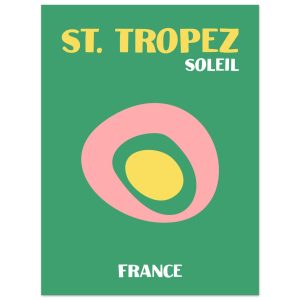 Artfulprints Poster Frankrijk – St. Tropez – 30×40 cm – Groen Artfulprints Poster Frankrijk – St. Tropez – 30×40 cm – Groen