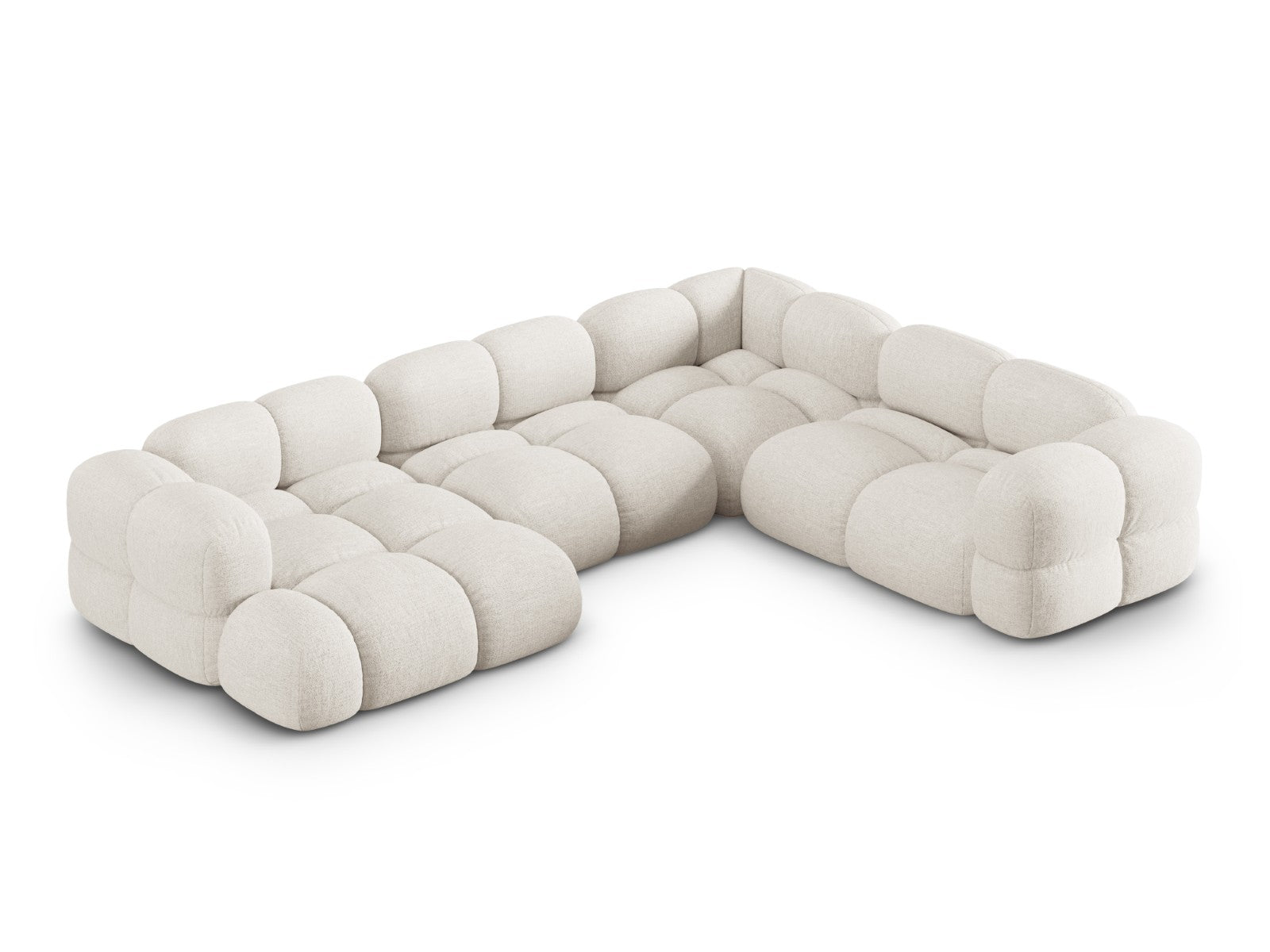 Cosmopolitan Design Panoramische hoekbank rechts Loretto 5-zits, struc