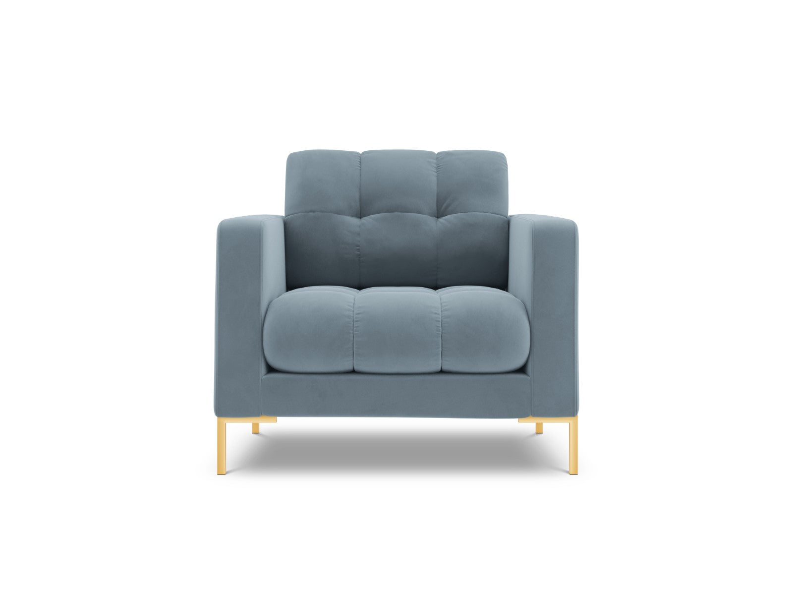 Cosmopolitan Design Fauteuil Bali flueel, lichtblauw - 96x87x75cm
