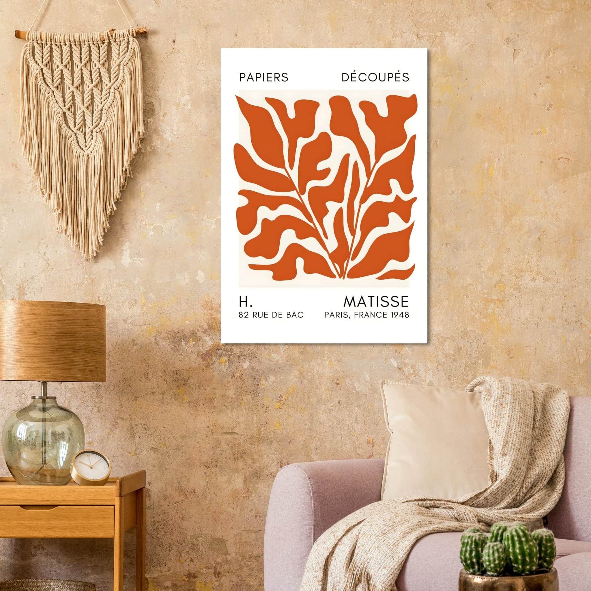Artfulprints Poster Matisse – Seabed shapes orange - 70x100 cm - Oranj