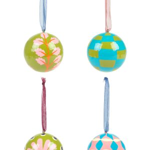 Calma House Set van 4 ornamenten Mery – Groen – Diam. 7 Calma House Set van 4 ornamenten Mery – Groen – Diam. 7
