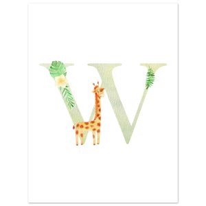 Artfulprints Poster Letter W kindernaam – 30×40 cm – Meerkleurig Artfulprints Poster Letter W kindernaam – 30×40 cm – Meerkleurig