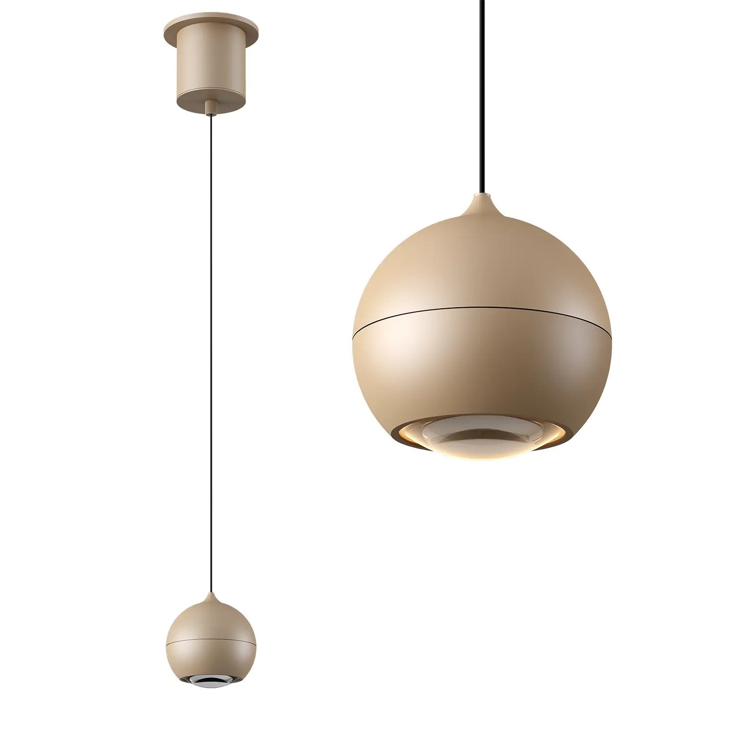 Artdelight hanglamp Miami - 1 lichts - 10 x 200 cm - champagne