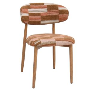 DÉJA Living Eetkamerstoel Skara – Terracotta/Naturel – Set van 2 DÉJA Living Eetkamerstoel Skara – Terracotta/Naturel – Set van 2