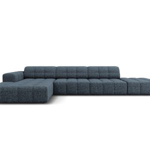Cosmopolitan Design linker hoekbank Chicago 5-zits, chenille koningsbl Cosmopolitan Design linker hoekbank Chicago 5-zits, chenille koningsbl