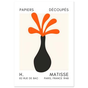 Artfulprints Poster Matisse – Ocean flower orange – 70×100 cm – Oranje Artfulprints Poster Matisse – Ocean flower orange – 70×100 cm – Oranje