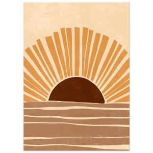 Artfulprints Poster Boho – Rising sun – 50×70 cm – Oranje Artfulprints Poster Boho – Rising sun – 50×70 cm – Oranje