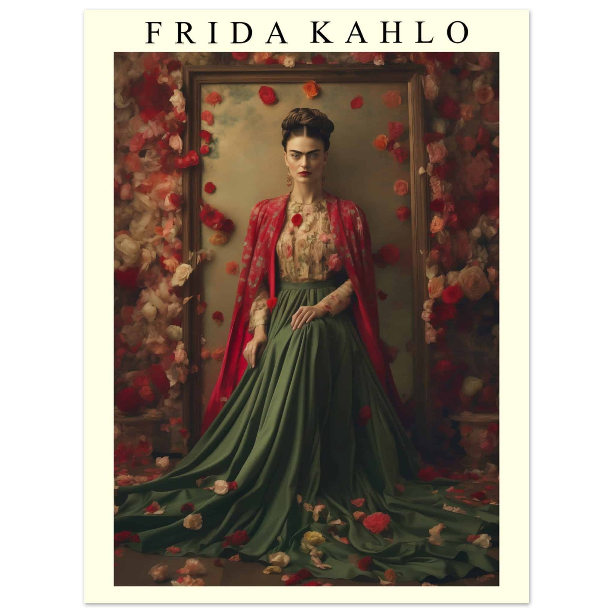 Artfulprints Poster Frida Kahlo - Beauty in flowers - 30x40 cm - Meerk
