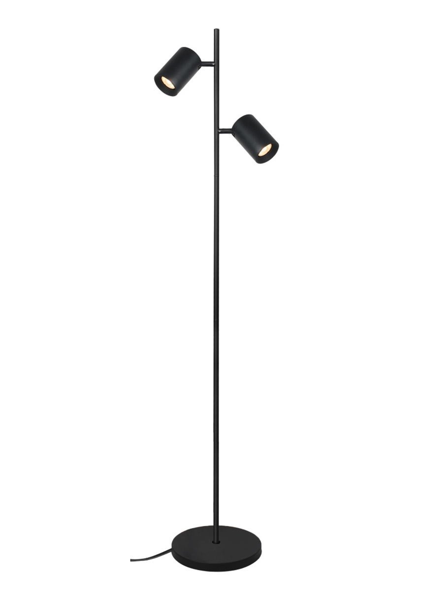 Artdelight vloerlamp Megano - 2 lichts - 25 x 150 cm - zwart