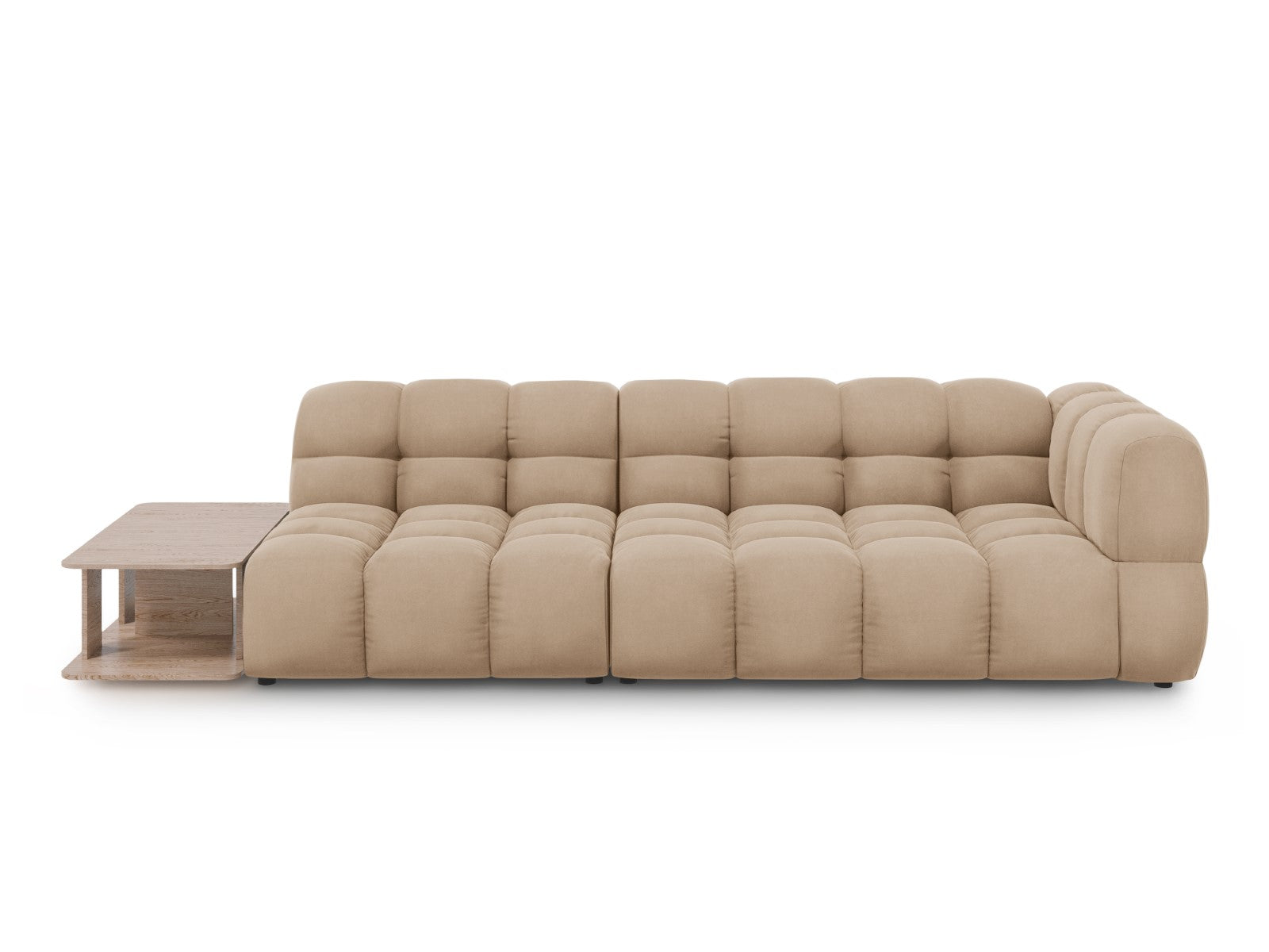 Cosmopolitan Design linker modulaire bank Sky 4-zits, flueel, zand - 1