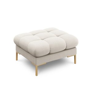 Cosmopolitan Design Poef Bali structurele stof, beige – 60x60x41cm Cosmopolitan Design Poef Bali structurele stof, beige – 60x60x41cm