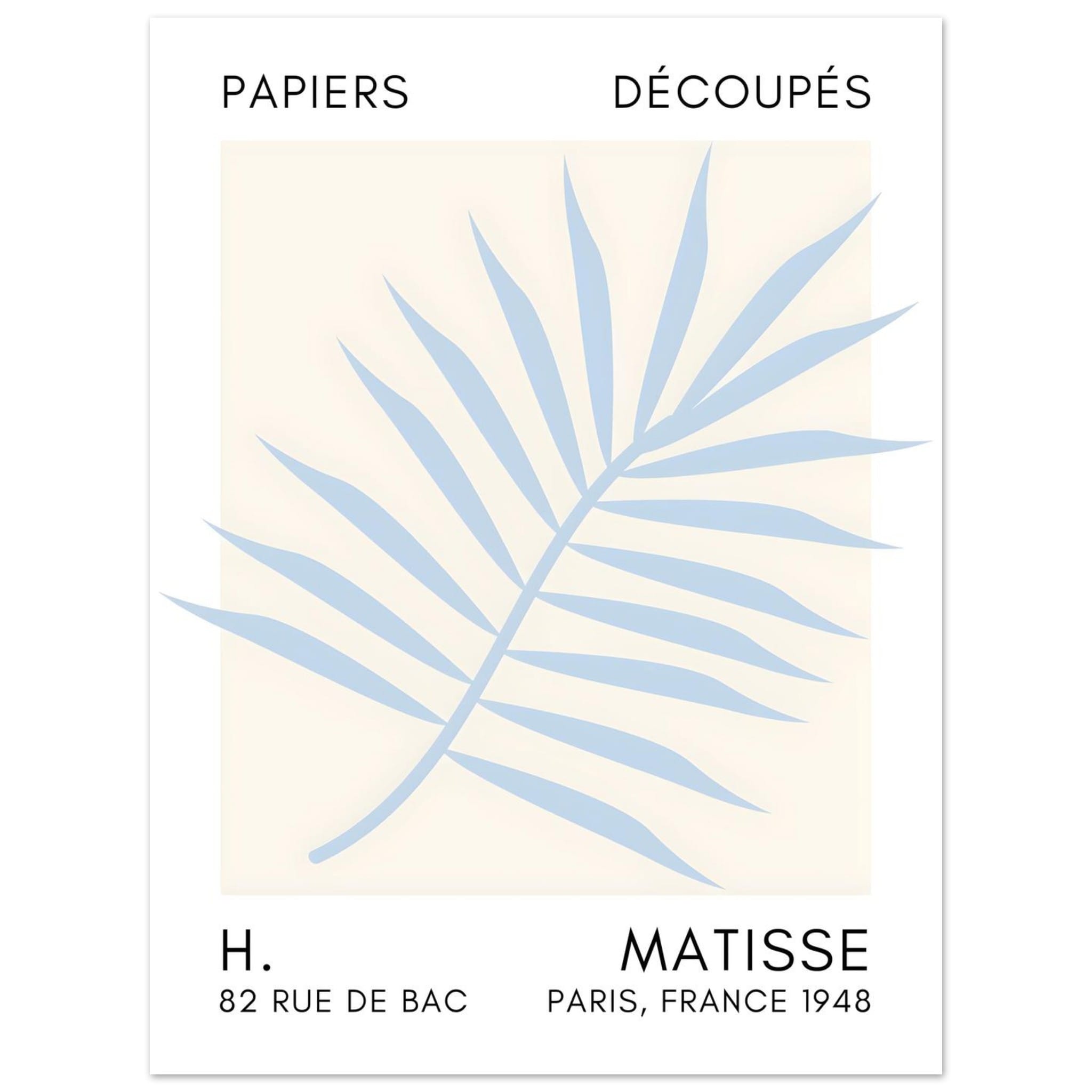 Artfulprints Poster Matisse – Floral reef light blue - 30x40 cm - Blau