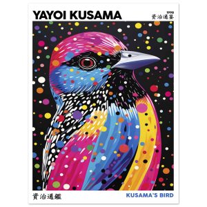 Artfulprints Poster Yayoi Kusama – Kusama's bird – 30×40 cm – Meerkleu Artfulprints Poster Yayoi Kusama – Kusama's bird – 30×40 cm – Meerkleu