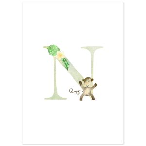 Artfulprints Poster Letter N kindernaam – 50×70 cm – Meerkleurig Artfulprints Poster Letter N kindernaam – 50×70 cm – Meerkleurig