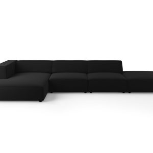 Cosmopolitan Design linker hoekbank Arendal 5-zits, flueel, zwart – 16 Cosmopolitan Design linker hoekbank Arendal 5-zits, flueel, zwart – 16