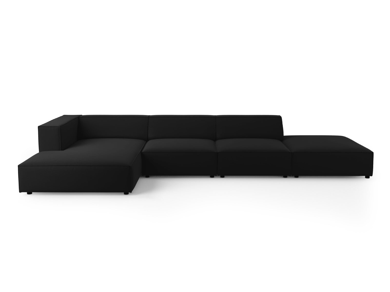 Cosmopolitan Design linker hoekbank Arendal 5-zits, flueel, zwart - 16