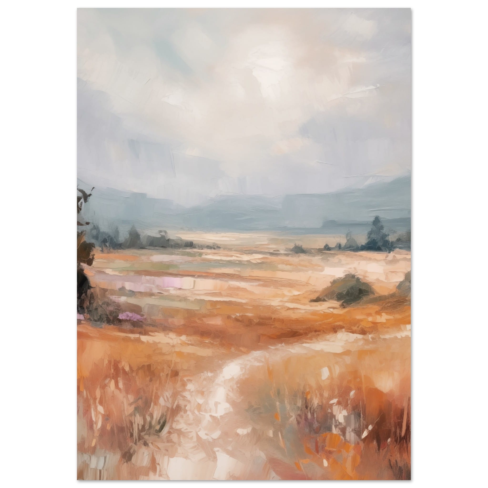 Artfulprints Poster Abstract - Open field - A4 21x29.7 cm - Meerkleuri