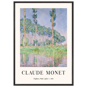 Artfulprints Poster met Lijst Claude Monet – Poplars, pink effect – 70