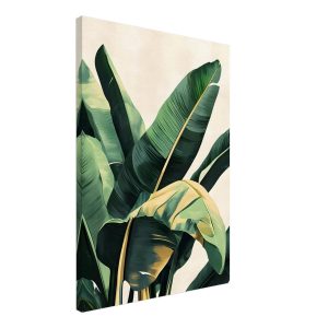 Artfulprints Canvas Tropical green leaves canvas – 50×70 cm – Groen Artfulprints Canvas Tropical green leaves canvas – 50×70 cm – Groen