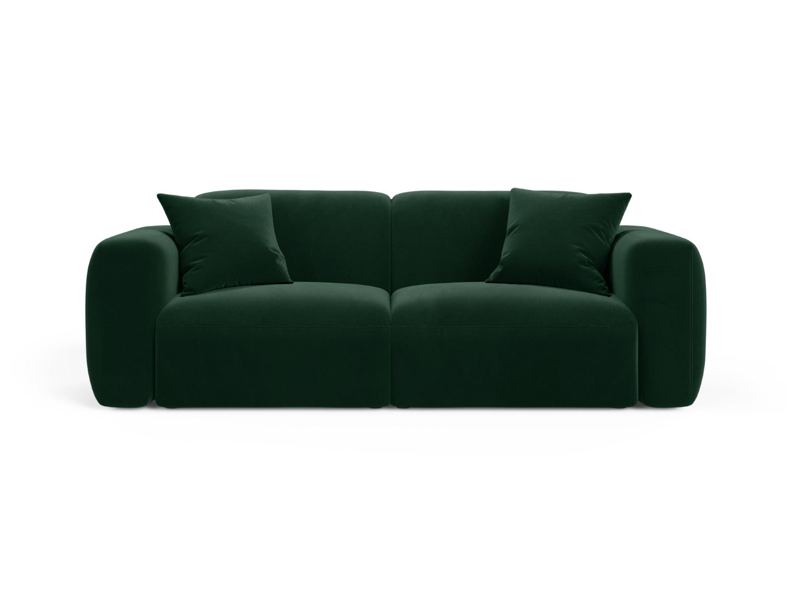 Cosmopolitan Design Modulaire bank Strino 3-zits, flueel flessengroen