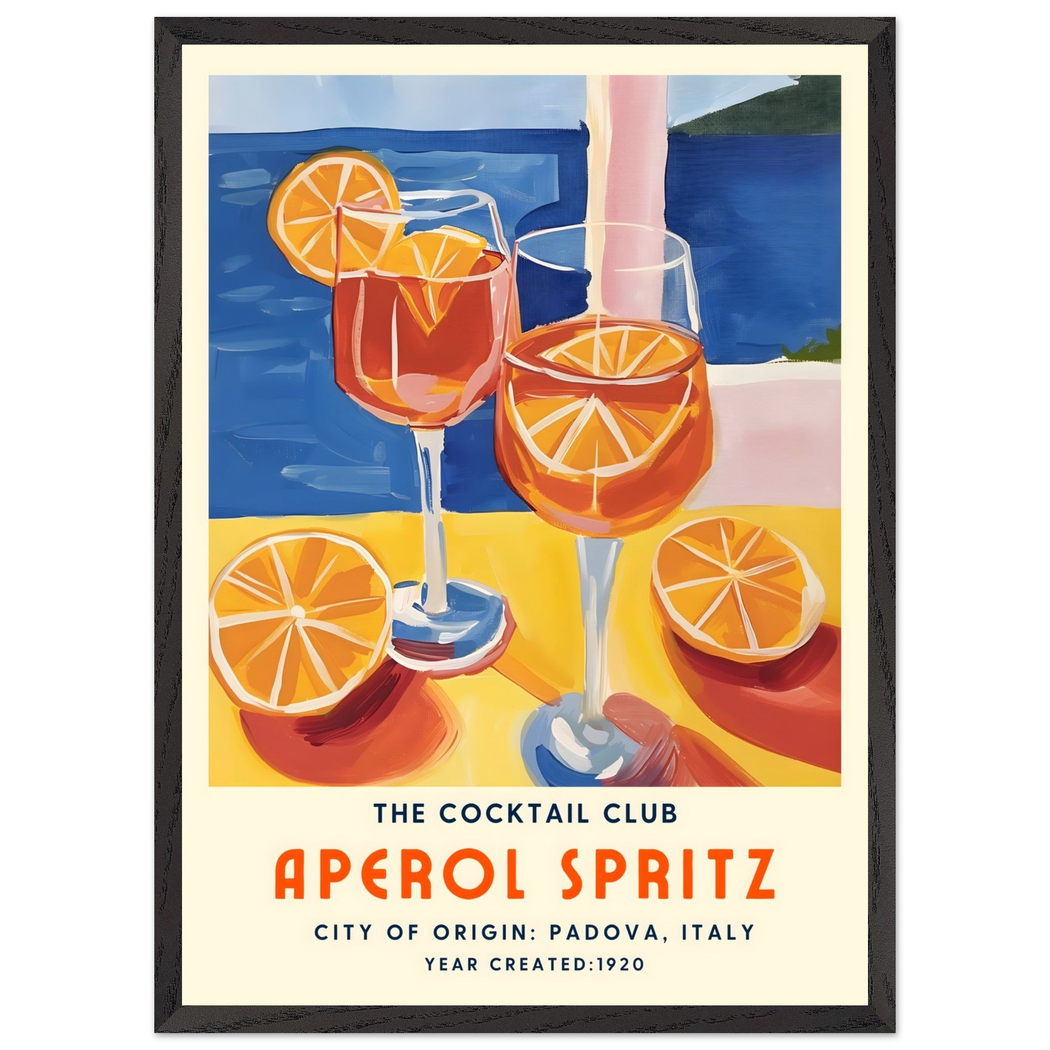 Artfulprints Poster met Lijst Aperol Spritz - The cocktail club I - 50