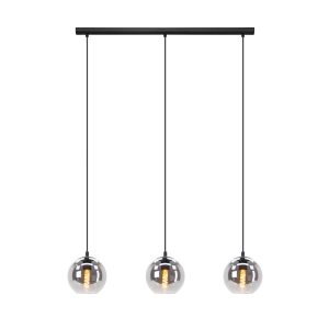 EGLO hanglamp Ariscani – e27 – 76,5 cm – zwart – rookglas EGLO hanglamp Ariscani – e27 – 76,5 cm – zwart – rookglas