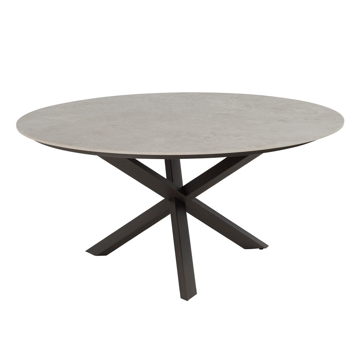 4 Seasons tuintafel Prado Ø160x75 cm- ceramic sabbia - terre