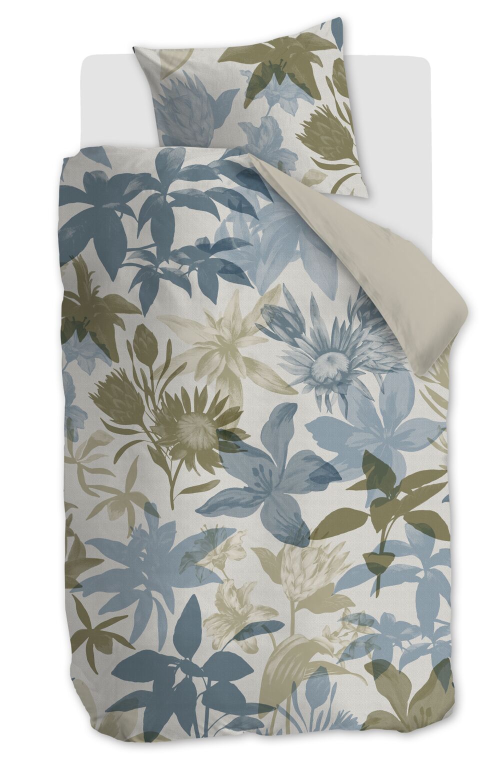 Beddinghouse Dekbedovertrek Flori - 140 x 200/220 cm - Blauw