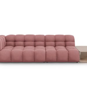 Cosmopolitan Design Rechte modulaire bank Sky 4-zits, flueel, zalm – 1 Cosmopolitan Design Rechte modulaire bank Sky 4-zits, flueel, zalm – 1