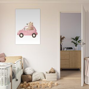Artfulprints Poster Avontuur op wielen – 70×100 cm – Roze Artfulprints Poster Avontuur op wielen – 70×100 cm – Roze