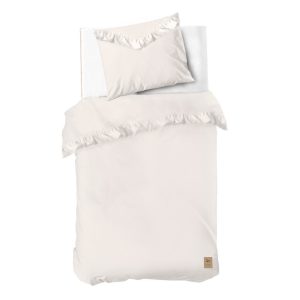 Dindi Home – Dekbedovertrek White Ruffle – 140×220 cm – Off White Dindi Home – Dekbedovertrek White Ruffle – 140×220 cm – Off White