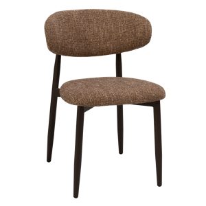 DÉJA Living Eetkamerstoel Skara – Bruin/Brons – Set van 2 DÉJA Living Eetkamerstoel Skara – Bruin/Brons – Set van 2