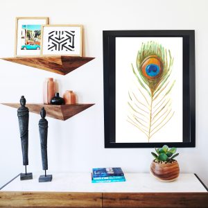 Catchii poster Peacock Feather – meerkleurig – 297×210 cm Catchii poster Peacock Feather – meerkleurig – 297×210 cm