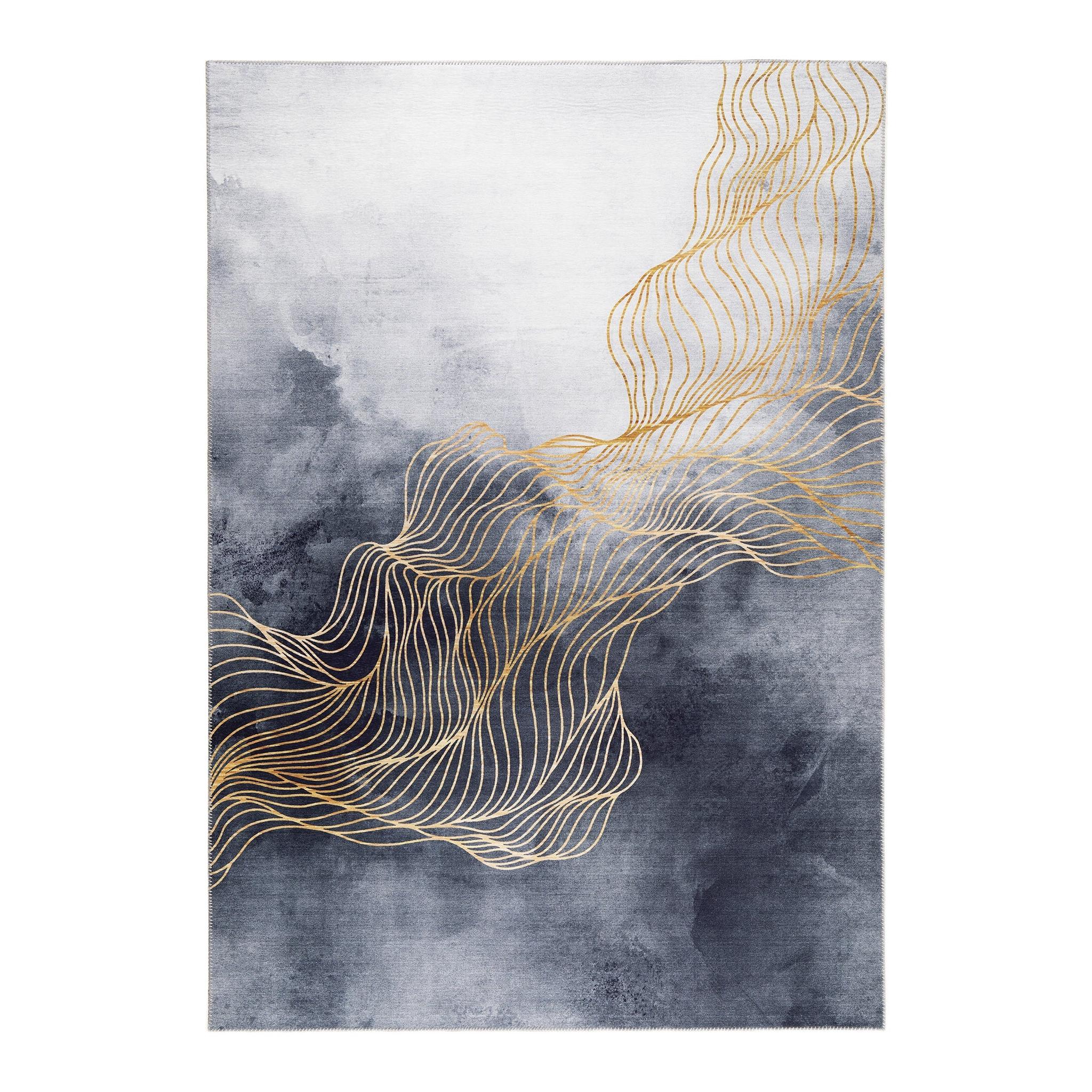 AFK Living vloerkleed Aura - gedrukt - blauw - 200 x 290 cm