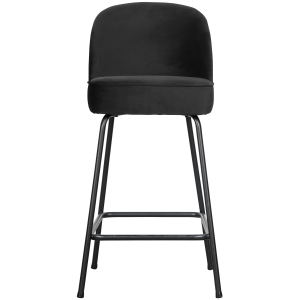 WOOOD barstoel Vogue – Velvet – Zwart – 89x50x55 WOOOD barstoel Vogue – Velvet – Zwart – 89x50x55