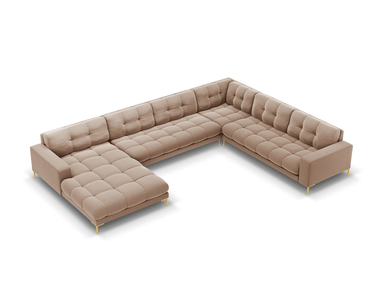 Cosmopolitan Design Panoramische hoekbank rechts Bali 7-zits, flueel,