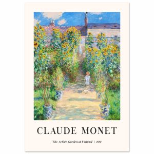 Artfulprints Poster Claude Monet – The artist's garden at Vétheuil – 7 Artfulprints Poster Claude Monet – The artist's garden at Vétheuil – 7