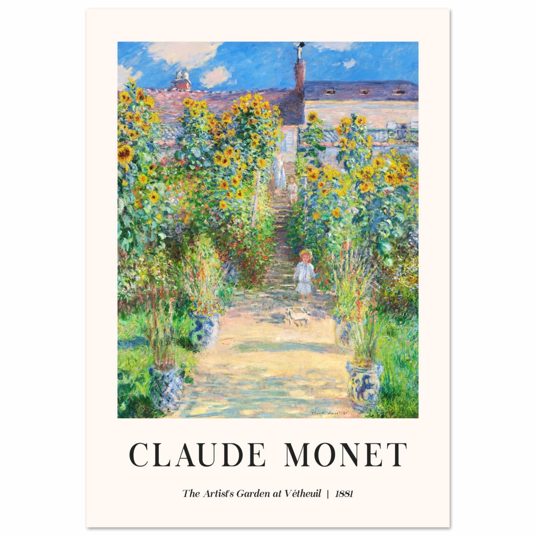 Artfulprints Poster Claude Monet - The artist's garden at Vétheuil - 7