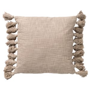 RUBY – Kussenhoes 45×45 cm – 100% katoen – met flosjes – Pumice Stone