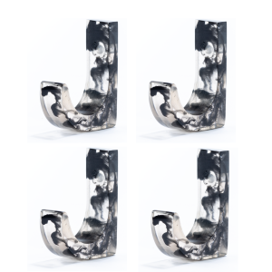 Brût Homeware | Set van 4 Kapstokhaken | Pavone | Cobra Brût Homeware | Set van 4 Kapstokhaken | Pavone | Cobra