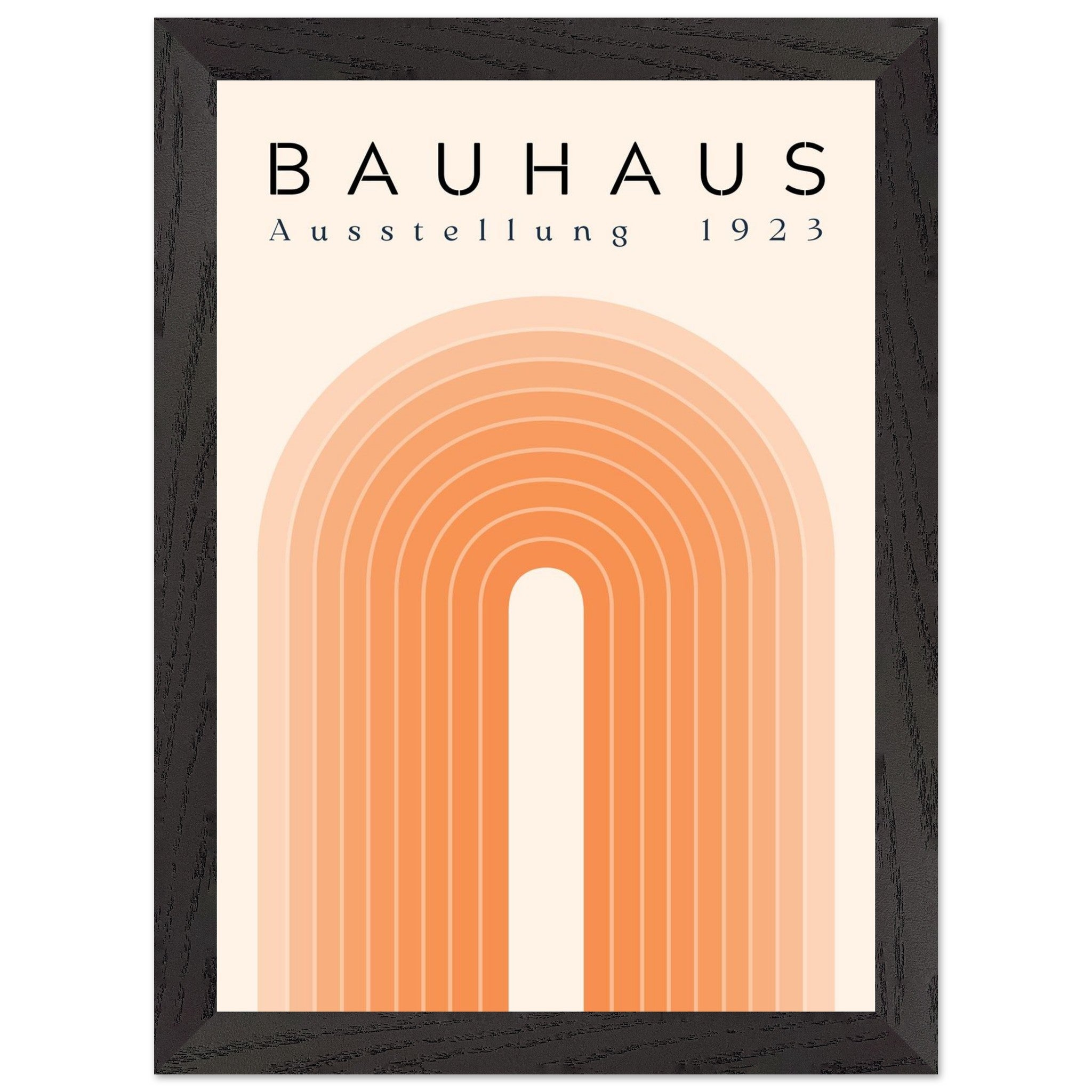 Artfulprints Poster met Lijst Bauhaus - Orange rainbow - A4 21x29.7 cm