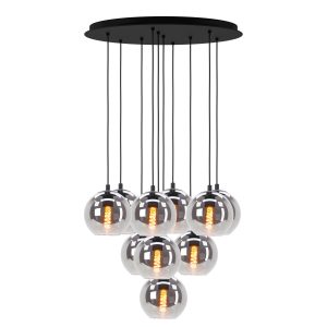 EGLO hanglamp Ariscani – ø 65,5 cm – smoke glas – zwart EGLO hanglamp Ariscani – ø 65,5 cm – smoke glas – zwart