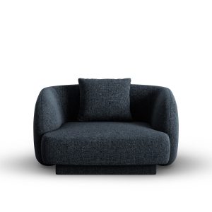 Cosmopolitan Design Fauteuil Tulum chenille, koningsblauw – 90x103x70c