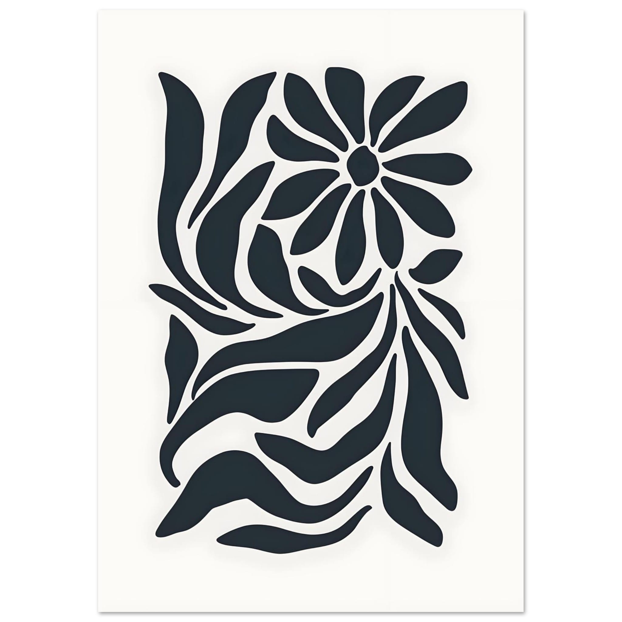 Artfulprints Poster Matisse – Inner bloom - A4 21x29.7 cm - Zwart / Wi